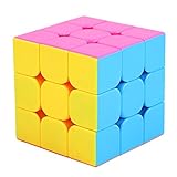 Speed Cube,UROPHYLLA Speed Magic Cube 3x3x3 Stickerless Smooth Cube Tension can be adjusted Super-durable with Vivid Colors includes Game Manual