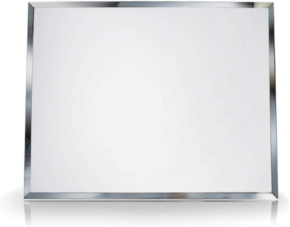 Calenzana Frameless Mirror Wall Hanging and Desk Standing, Compatible with Makeup Vanity Mirrors,10.6x13 inch: Furniture & Decor