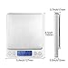 HEYFIT 0.01oz/0.1g 3000g Digital Gram Food Scale Pocket Sized Multifunction Stainless Steel with Precision Measuring LCD Backlit Display for Kitchen Silver