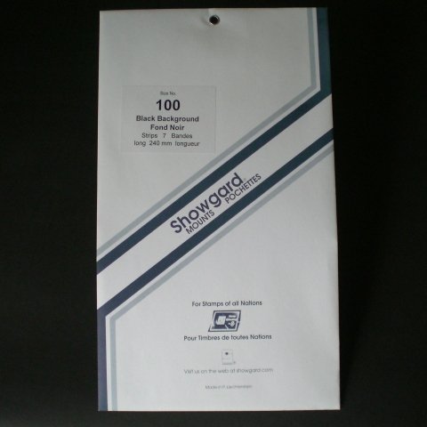 Showgard Strip Style Black Stamp Mounts Size 100