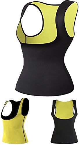Sbaba Womens Shapewear Weight Loss Neoprene Sauna Sweat Waist Trainer Corset Tank Top Vest Sport Workout Slimming Body Shaper(XX-Large, Black)