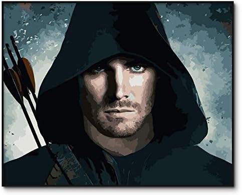 yhwygg Painting By Numbers Hand Painted Picture Oliver Queen Painting By Numbers Arrow Acrylic Diy Digital Oil Painting Kits Drawing By Number On Canvas