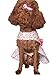 Petroom Elegant Floral Puppy Dog Dress, Sundress Vest Shirt for Small Dogs Cats,Pink M
