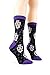 Foot Traffic, Women's Fantasy Socks, Sugar Skull (Shoe Sizes 4-10)