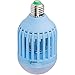 Bug Zapper night light Dual Bright LED Light Bulb Mosquito Zapper Zapplight Kids Room (Blue)