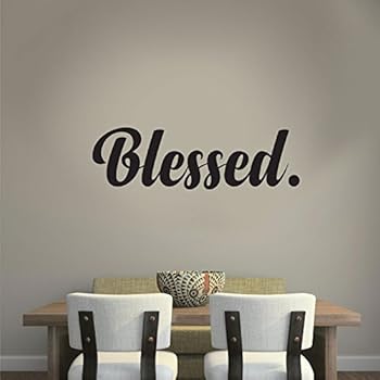 Amazon.com: Blessed Cursive Vinyl Lettering - Inspirational Religious