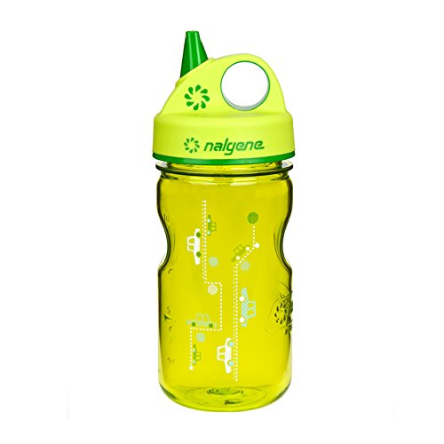 Nalgene Grip-N-Gulp Water Bottle (Spring Green Cars, 12-Ounce)