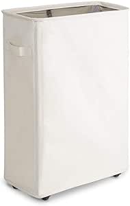 WOWLIVE Cesto para la Colada Delgada sobre Rueda Práctica asa Plegable