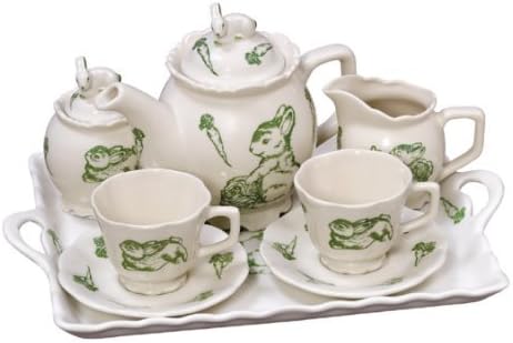 Sadek J Wilfred Bunny Toile Breakfast Teaset