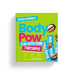 Body Pow Slim Coffee Diet Drink, 7kCal Per Cup. Boost Metabolism, Reduce Hunger. Easy Energy Drink. Supercharge Your Coffee