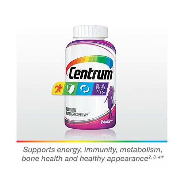 Centrum Multivitamin for Women, Multivitamin/Multimineral Supplement with Iron, Vitamin D3, B