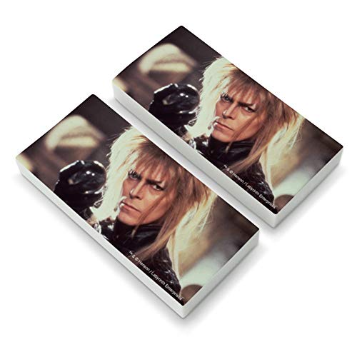 Labyrinth Goblin King Crystal Ball David Bowie Jareth Eraser Set of 2