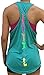 SoRock Fitness Moves Singlet Tank Top Small Turquoise