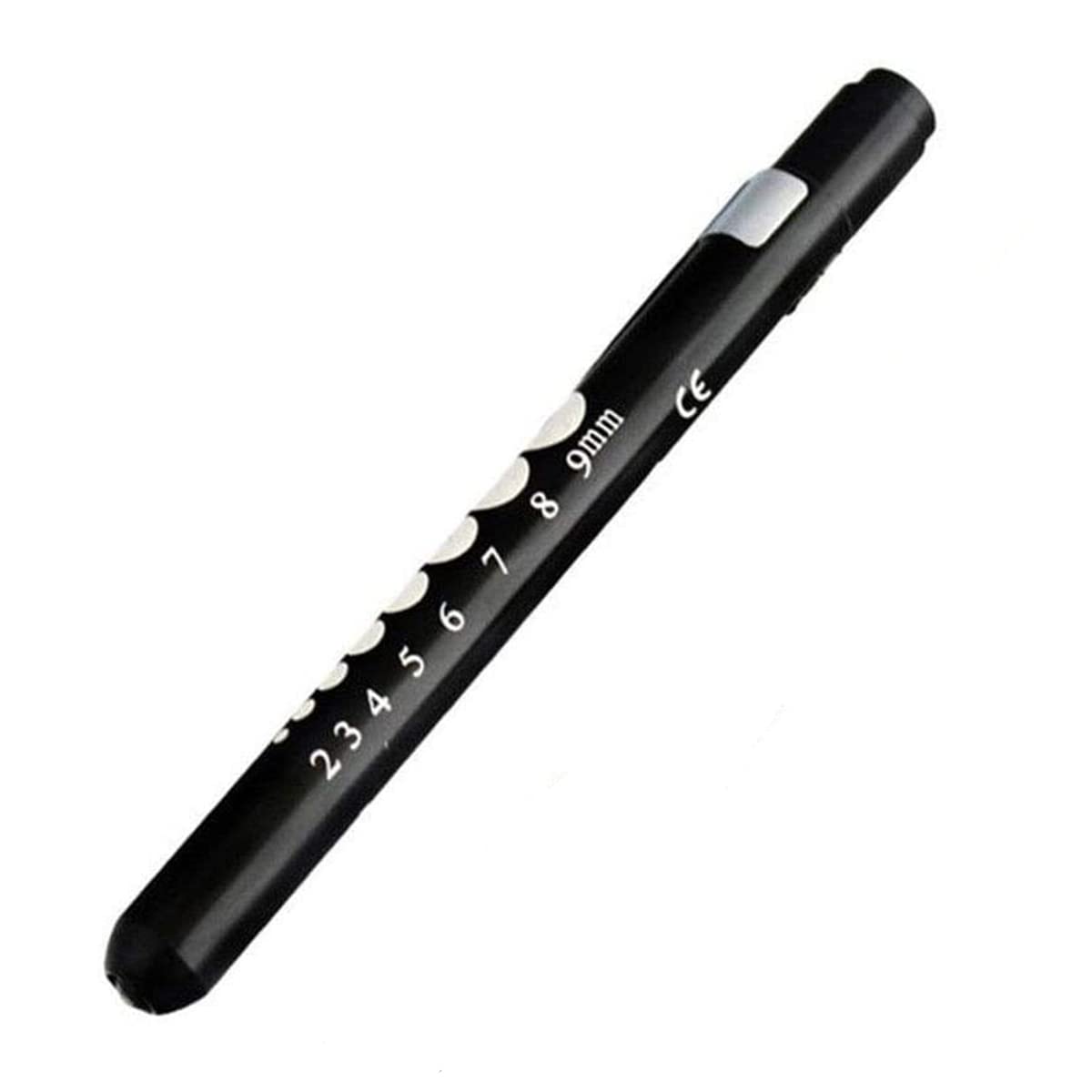 Diagnostic Medical Penlight Pen Torch Reusable LED Pen Light Medical Penlight with Pupil Gauge Flashlight Doctor Nurse EMT Emergency Torch Black