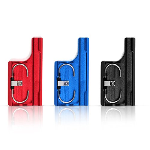 SHOOT 3PCS Multi-color Metal CNC Aluminum Replacement Rear Snap Latch Clip Standard Underwater Standard Waterproof Skeleton Housing Buckle Lock for GoPro HERO 3+/4 Camera Accessories (Red,Blue,Black)
