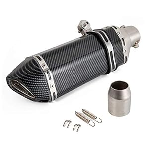 Auzkong 38-51mm universele motorfiets uitlaat slip op killer past op de meeste motorfietsen, scooters, ATV, crossfiets…