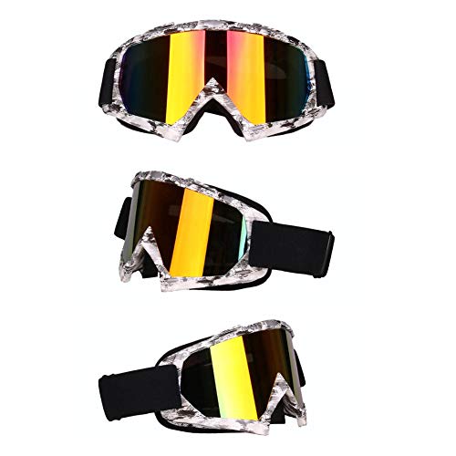 Yunhigh Motorcycle Goggles Over Glasses Ski Snowboard Snowmobile Riding Motocross Goggles Yellow Lense Windproof Anti-Fog Anti-Slip Winter Outdoor Protective Glasses for Men Women - Thumbnail 2