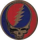 Grateful Dead Steal Your Face SYF on Gold Metal Sticker / Decal
