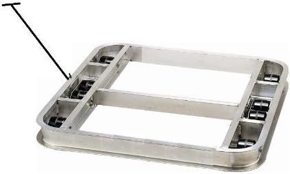 Aluminum Pallet Dollie 40"x48" Aluminum 8 Phenolic Rollers Flat Rolling (6000# )