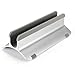 MOTONG Vertical Laptop Stand Holder MacBook Stand for Tablet, Laptop, Notebooks or Pad with Thickness from 0.55 inch to 0.9 inch - Aluminum Alloy(Silver)