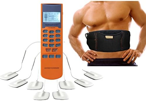 Healthmateforever 15 Modes Electrical Electrotherapy Powerful Massage + Flexbelt Excellent Electrode Portable Impulse Orange
