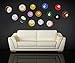 15 Billiard Balls Wall Decal Stickers Printed Graphic Game Room Decor Vinyl Wall Art. (Range from 8in x 8in to 11in x 11in in Size) #OS_MB130A. Easy to Apply & Removable.