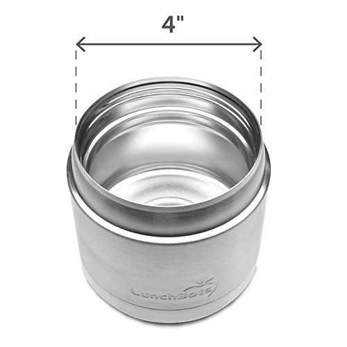 LunchBots 16oz Thermal Stainless Steel Wide Mouth Thermos - Insulated Container with Lid Keeps Food Hot or Cold for Hours - Leak-Proof Portable Thermal Food Jar is Ideal for Soup - 16 ounce - Aqua