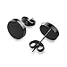 UHIBROS Black Earrings for Men, Stainless Steel Mens Earrings for Men Women Hypoallergenic Cartilage Earrings Pack 5 Pairs 4mm-8mm
