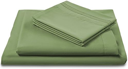 Luxomere ULTRA SOFT Brushed Microfiber Bed Sheet Set – Luxury Hotel Collection Bedding with Deep Pockets, Fade Wrinkle &amp; Stain Resistant 4-Piece (SLEEP IN STYLE) Fitted Bed Sheets (Queen, Sage)