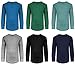 Boys/Toddler 6 Pack Athletic Performance Long Sleeve Undershirt Tops/Base Layer Cotton Stretch Shirts (6 Pack- Evergreen/Blue/Arctic/Black/Grey/Navy, 7)thumb 3