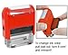 ExcelMark Missing Homework - Self-Inking Two-Color Rubber Teacher Stamp - Perfect for Grading Homework - Red and Blue Ink