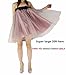 YSJERA Lady's Organza Princess Skirt Bowknot A Line Pleated Midi/Knee Length Tutu Party Skirts (M,Blush)