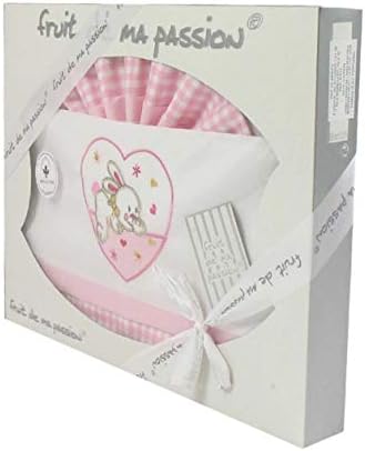 hojas de color rosa caja de adorno a cuadros - conejo de Patrón de corazón: Amazon.es: Bebé