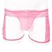Men's Sexy Floral Lace Sissy Pouch Crossdress Panties Boxer Briefs Mesh Sheer See-Through Garter G-String Girly Underwear Low Rise Breathable Hipster Bikini Swim Shorts Thongs Swimwear Underpants