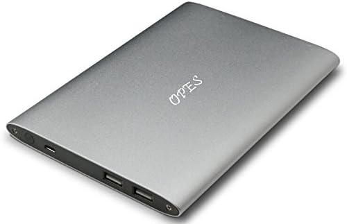OPES 20000mAH Power Bank, High Capacity, Reliable, Ultra-Slim, 3.1A Output, Dual USB Port for iPhone, Samsung, Android, MP4/MP3 Player, Digital Camera, Game Console and Tablets (Silver)