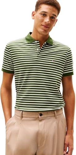 Uomo Maglietta Polo Maniche Corte Liquid Cotton con Chiusura con Bottoni, Bianco (Mountain Pine/Ivory Petal), M