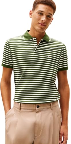 Polo de Manga Corta Hombre Liquid Cotton con Tapeta de Botones, Blanco (Mountain Pine/Ivory Petal), M