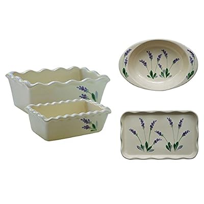 Arousing Appetites Handpainted Lavender Ceramic Cookware