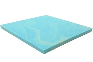 Foamma 1" x 23" x 23" Cooling Gel-Infused Memory Foam Cushion, Seat Replacement, Padding, Chair Cushion Square Foam, Dining Chairs, Wheelchair Cushion Replacement
