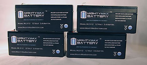 ML3-12 Replacement Battery for APS BackUPS ES BE350U - APC RBC35 - 4 Pack - Mighty Max Battery brand product