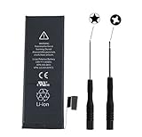 Replacement Battery for iPhone 5S/5C by Teenitor With Free Tools - New Top Quality 3.8V 1560 mAh Li-ion Battery - Works with All iPhone 5S 5C Models (not 5) - 1 Year Warranty