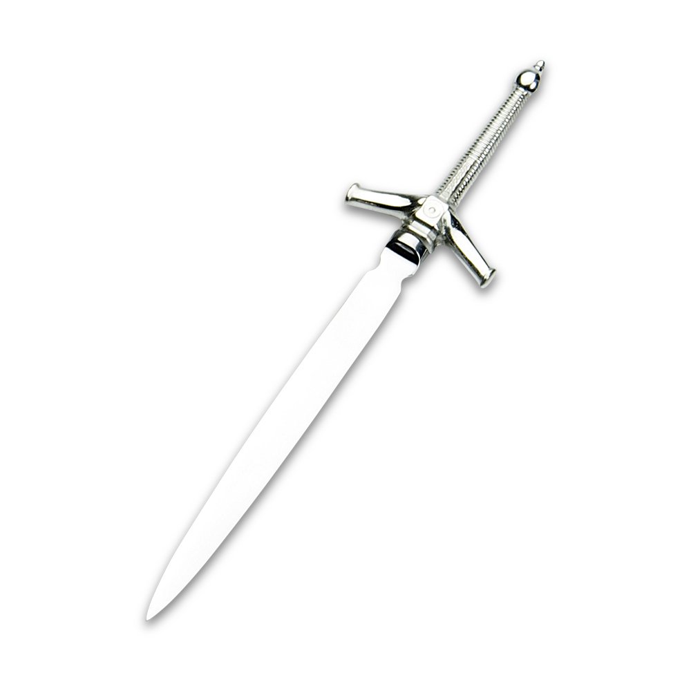 Edwin Blyde & Co Claymore Sword Design Pewter Handle/Stainless Steel Blade Letter Opener