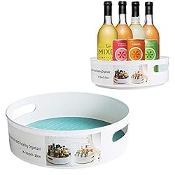 MOKARO 2 Pack Plastic Lazy Susan Turntable with 2