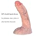 Hyper Realistic Ultra Soft Silicone Dildo Lifelike Vein Superior Penis Dual Layer Liquid Silicone Bendable Penis with Suction Cup Adult Sex Massage Masturbation Toys for Women 7.3 inch (Natural Flesh)
