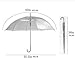 Kurop 2 pack Clear Transparent Rain Umbrella Parasol (White 2 pack)