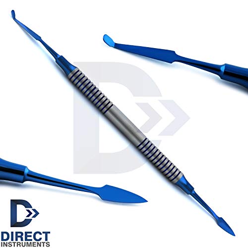 Composite Instruments Dental Plastic Filling Tools Set 6Pcs Titanium Blue Restoration Cavity Preparation Carvers Contouring Plugger Ball Burnisher Spatula