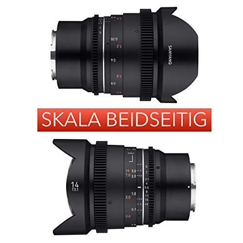 Samyang MF 14mm T3,1 VDSLR MK2 Sony E – lichtstarkes T3,1 Ultraweitwinkel Cine- und Video Objektiv für Sony E Mount, 14… – Bild 6