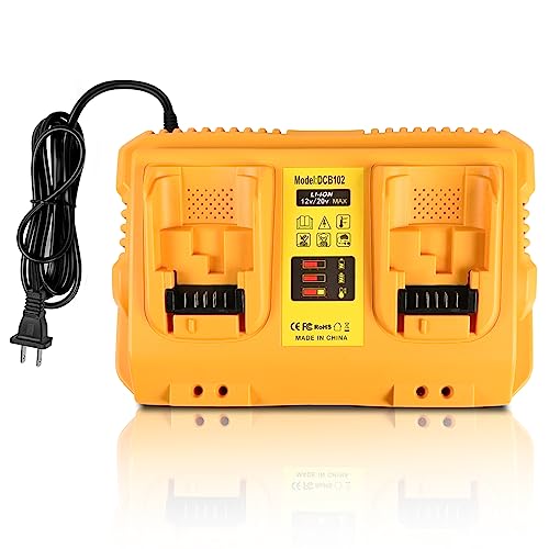 Replacement for Dewalt 20V Battery Charger DCB102 Dual Charging