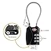 Newtion Tsa Lock for Luggage Cable Alert 3 Digit Combination Resettable TSA Padlocks 4 Pack Black