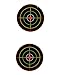 25 Pack - 4 Bullseye - Reactive Splatter Targets - Adhesive Multicolor Version- GlowShot - Gun and Rifle Targets